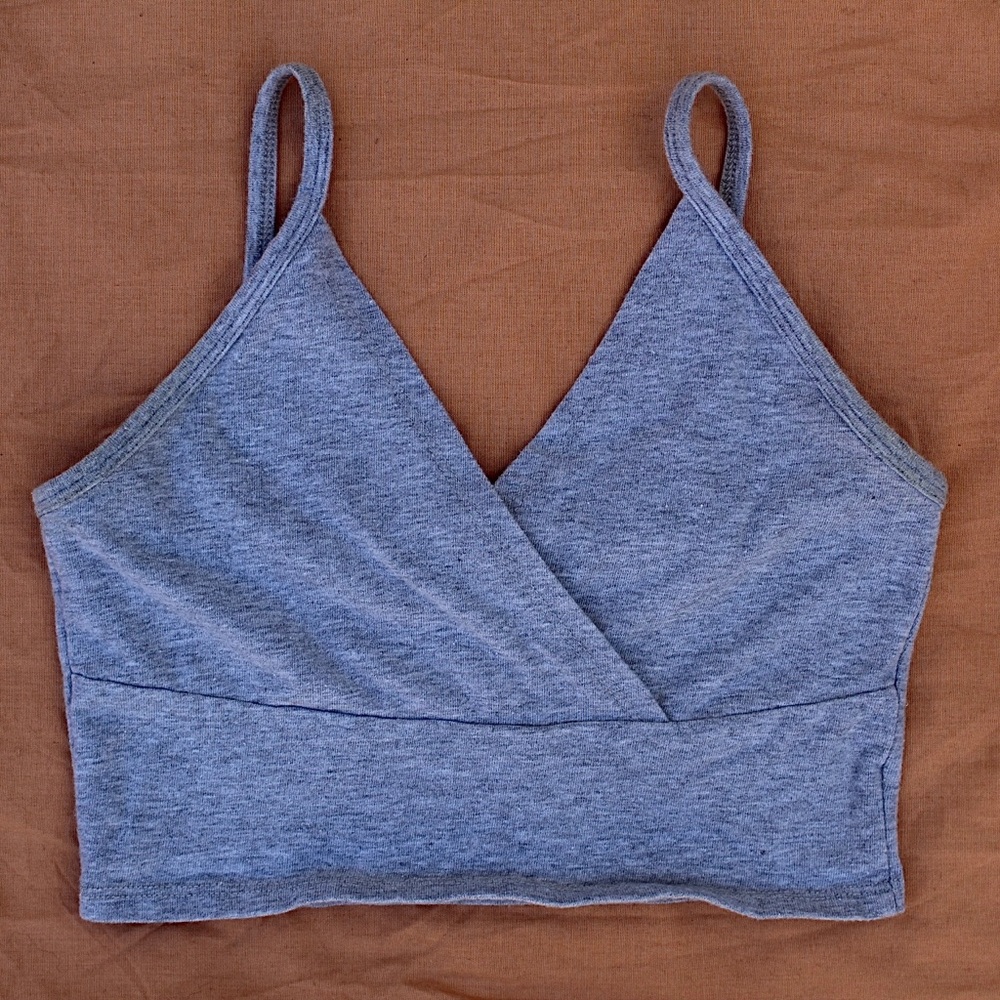 super cropped grey tank top from Brandy Melville